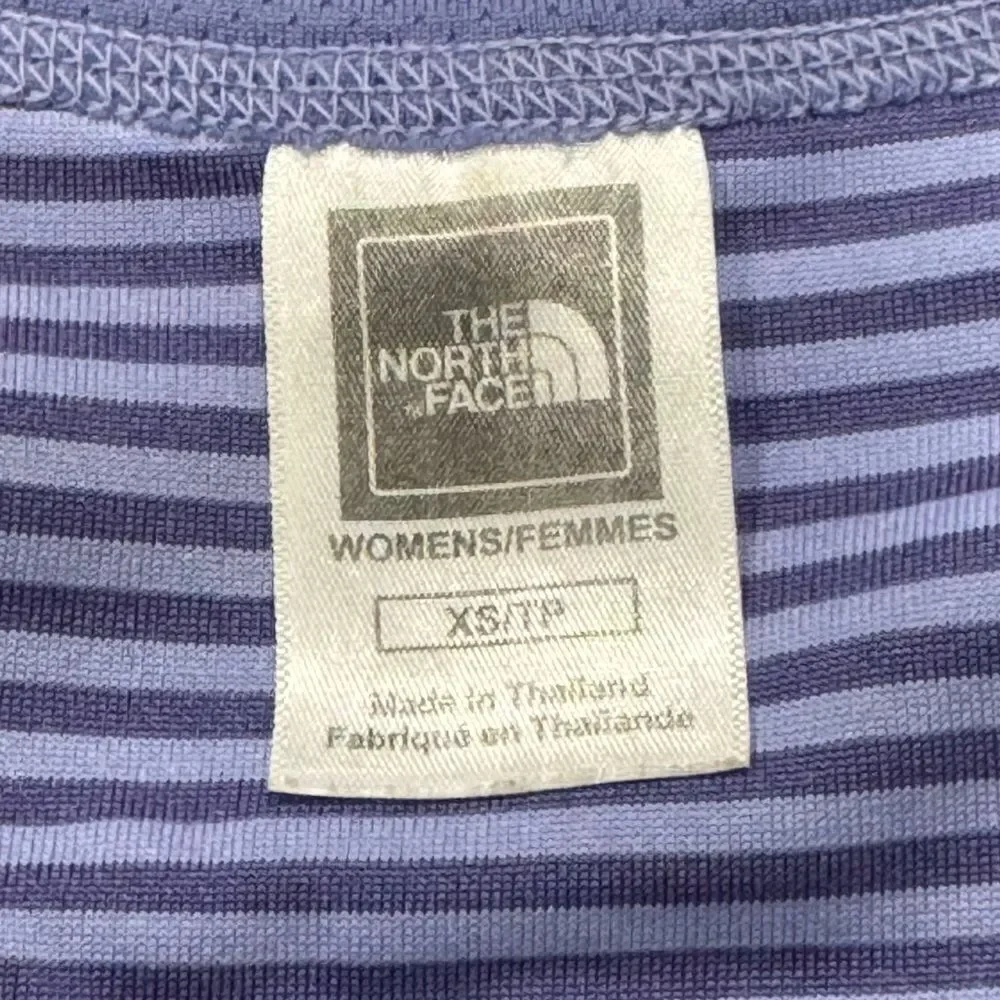 The North Face Purple Striped Dri Fit Tee Shirt Women’s XS - Picture 2 of 3